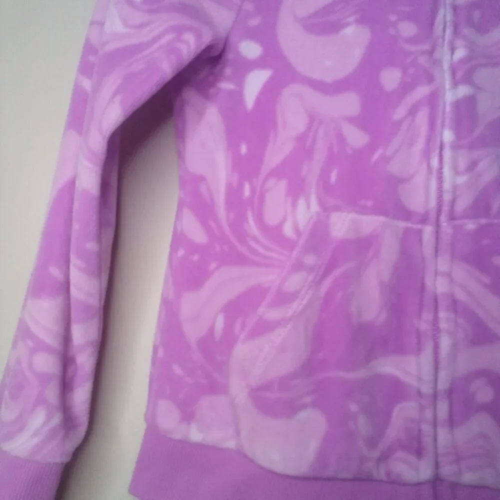 Juicy Couture Jacket Girls 7 Fleece Full Zip Pocket Pink